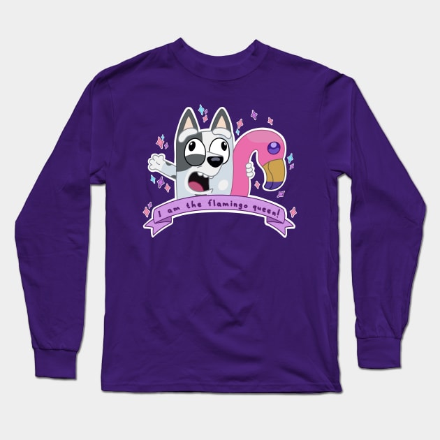 I am the flamingo queen! Long Sleeve T-Shirt by alexhefe